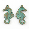 Zinc Alloy SeaHorse Pendants PALLOY-R065-027-LF-1