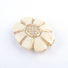 Flower Plating Acrylic Beads PACR-Q102-36A-2