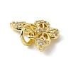 Brass Micro Pave Cubic Zirconia Charms ZIRC-F132-14G-3