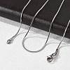 Non-Tarnish 304 Stainless Steel Square Snake Chains Necklaces NJEW-P170-01P-05-2