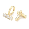 Brass Glass Earrings EJEW-S228-06G-2