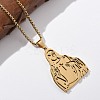 201 Stainless Steel Religion Pendant Necklaces NJEW-Z058-05G-2