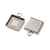 304 Stainless Steel Pendant Cabochon Settings STAS-Z201-02P-03-2