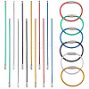 36Pcs 6 Colors Rubber Cover Stainless Steel Wire Cable Keychains FIND-SC0013-71A-1
