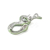 Snake Alloy Rhinestone Brooches for Backpack Clothes JEWB-V003-01P-3