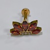 Flower Titanium Alloy Pave Cubic Zirconia Internally Threaded Labrets FS-WG35145-05-1
