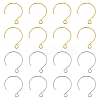 24Pcs 2 Colors Ion Plating(IP) 304 Stainless Steel Earring Hooks STAS-FS0001-65-1