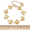304 Stainless Steel Heart Link Chain Bracelets for Valentine's Day Gift LS-BJEW-D359-17A-G-4