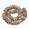 Undyed & Natural Wenge Wood Beads Strands WOOD-T024-006-2