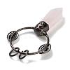 Natural Rose Quartz Faceted Pointed Bullet Big Pendants G-A221-02E-2