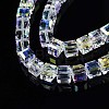 Electroplate Transparent Glass Beads Strands EGLA-N002-17C-B01-5