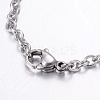 Tarnish Resistant 201 Stainless Steel Charm Bracelets BJEW-G475-01P-3