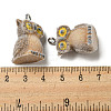 Flocky Resin Pendants RESI-D012-01F-3