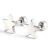 Tarnish Resistant 201 Stainless Steel Barbell Cartilage Earrings EJEW-R147-08-1