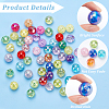   50Pcs 5 Style AB Color Plated Transparent Acrylic Beads OACR-PH0001-96-4