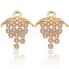 16Pcs Brass Micro Pave Cubic Zirconia Pendants KK-BBC0018-67-6
