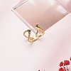 Criss Cross Clear Cubic Zirconia Cuff Ring X1-RJEW-T016-36G-01-2