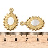 304 Stainless Steel Natural White Shell Pendants STAS-L288-11G-02-3