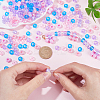 600Pcs 6 Colors Opaque & Transparent Plastic Beads KY-SC0001-92-3