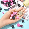 12 Styles Food Grade Eco-Friendly Silicone Beads SIL-YW0001-46-4