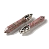 Natural Rhodonite Pointed Big Pendants G-Z055-01P-20-2