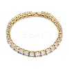 Rack Plating Brass Micro Pave Cubic Zirconia Chain Bracelets BJEW-P341-06A-G-1
