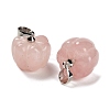 Natural Rose Quartz Pumpkin Charms G-K338-27P-07-2