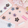 12Pcs 6 Colors 3D Flower Glass Beaded Appliques PATC-GF0001-46-4
