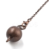 Brass Dowsing Pendulum Big Pointed Round Pendants KK-H491-03R-2