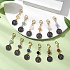 12Pcs Alloy Enamel Flat Round with 12 Constellations Pendant Decorations HJEW-JM02528-2