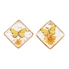Transparent Epoxy Resin & Printed Pendants KK-F074-01B-1