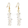 Natural Quartz Chip Beaded Dangle Earrings EJEW-JE04788-03-1