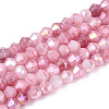 Ombre Effect Dyed Glass Beads Strands GLAA-T025-4mm-09B-1