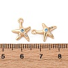 Brass Micro Pave Cubic Zirconia Charms KK-Z112-20G-01-3