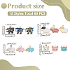 60Pcs 12 Style Alloy Enamel Pendants ENAM-PH0002-77-2