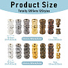 Kissitty 120 Sets 12 Styles Brass Screw Clasps KK-KS0001-24-15