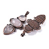 Natural Rose Quartz Pendants G-Q158-04-02-2