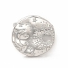 Non-Tarnish 304 Stainless Steel Sun & Moon Planet Open Cuff Ring for Women X-RJEW-B027-20P-3
