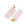 Natural Rose Quartz Pendants G-F795-E01-G-2