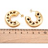 C-Shaped 304 Stainless Steel Stud Earrings for Women EJEW-A125-01G-3