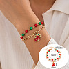 Christmas Theme Christmas Bell Alloy Enamel Charm Multi-layered Bracelets WG289FB-06-1