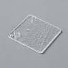 40Pcs 10 Style Acrylic Transparent Blank Pendants with Glitter DIY-CJC0002-013-3