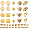 CHGCRAFT 20Pcs 5 Style 304 Stainless Steel Stud Earring Findings STAS-CA0002-12-1