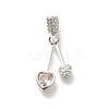 Brass Micro Pave Cubic Zirconia Pendants KK-K378-61S-1