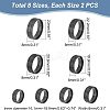 16Pcs 8 Size 316 Stainless Steel Grooved Finger Ring for Men Women RJEW-DC0001-09B-3