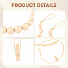 Wall Hanging Photo Display with Wooden Beads Garland AJEW-WH20011-54D-6