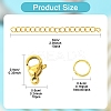 304 Stainless Steel Curb Chain Extender & Open Jump Ring & Lobster Claw Clasps DIY-YW0010-75-2