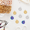 24Pcs 3 Colors 201 Stainless Steel Pendants Ion Plating(IP) STAS-DC0013-50-7