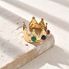 Natural Carnelian & Lapis Lazuli & Malaysia Jade Finger Rings STAS-Z112-09G-01-2