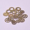 20Pcs Metal Alloy Steampunk Gear Charms Connectors Cog Pendants TIBEP-FS0001-04AB-1